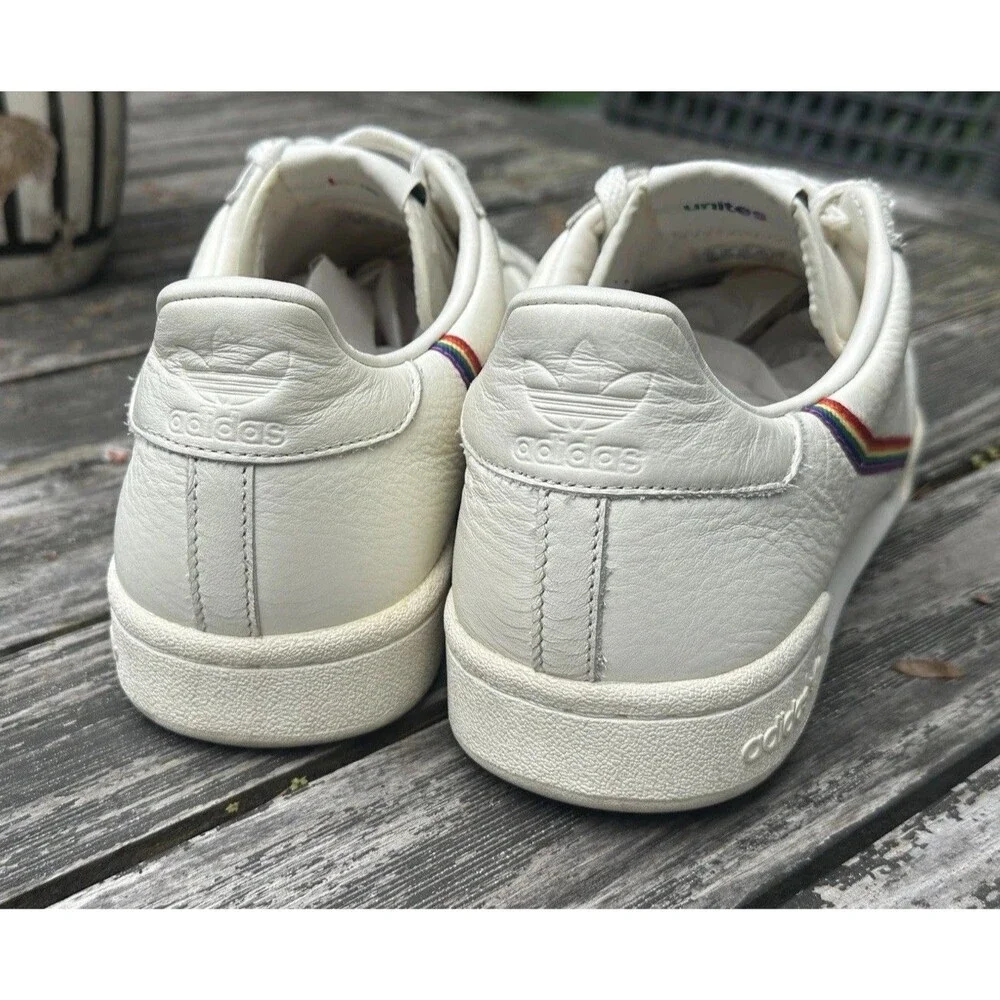 Adidas Continental 80 Pride Off-White Mens Size 11 Athletic Lace Sneakers EF2318